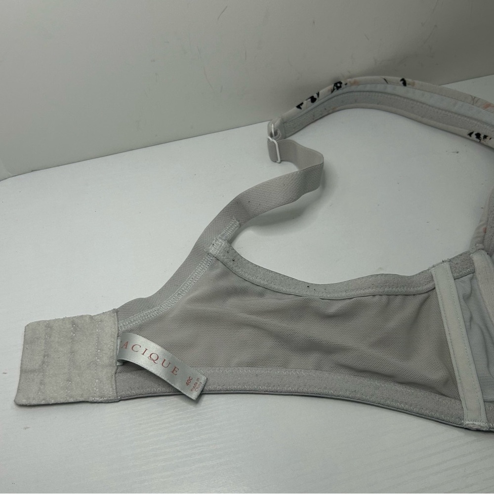 Cacique Lane Bryant Lightly Lined Full Coverage Gray & Black Floral Bra 40C - Picture 11 of 15